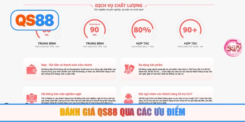 Đánh giá QS88 qua các ưu điểm